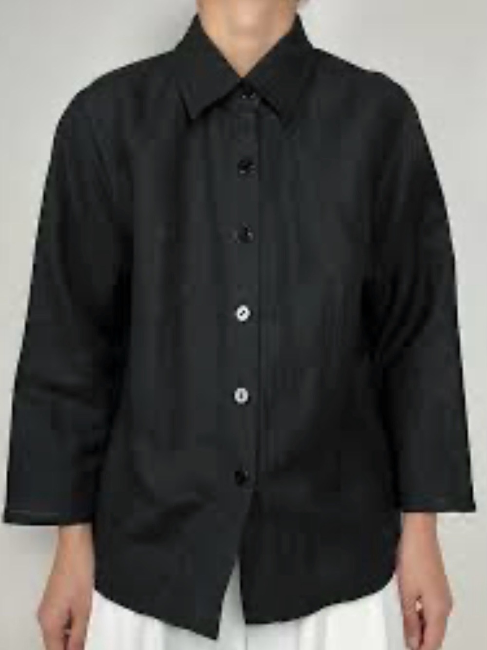 Chico's‎ Sheer Lightweight Linen Silk Blend Button Down Shirt 2/L